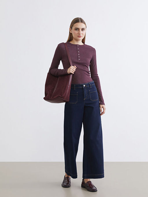 Bisiklet Yaka Fitilli Kad?n Body