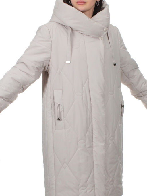 1119 LT. BEIGE Пальто зимнее облегченное женское (холлофайбер 150 гр.) - Fashion фото 2