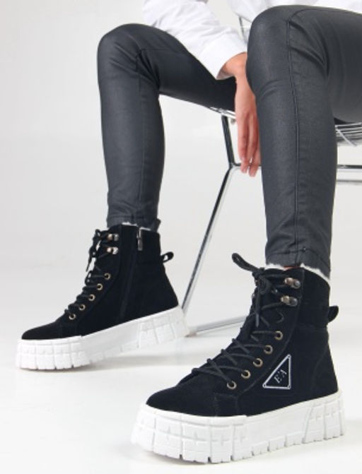 Ботинки 216.212131w. черный замша / Шерсть