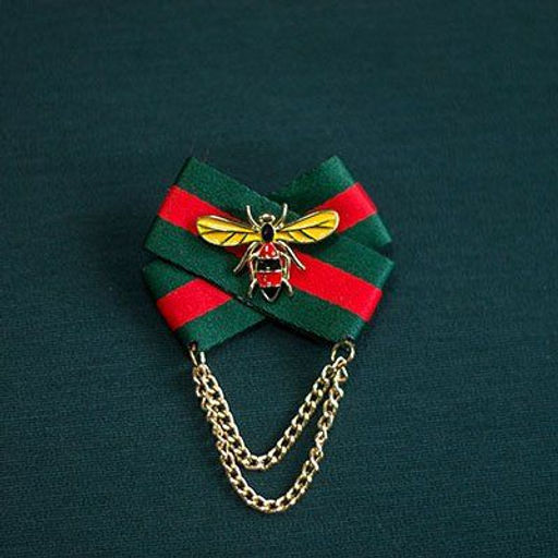 Брошь Бант с желтой пчелкой+цепочка - Took a look фото 3