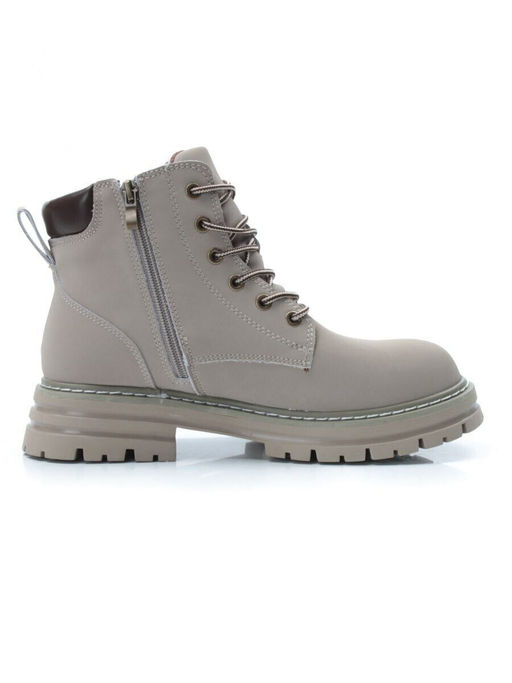 01-P8305-3 GRAY/BEIGE Ботинки демисезонные женские (натуральная кожа)