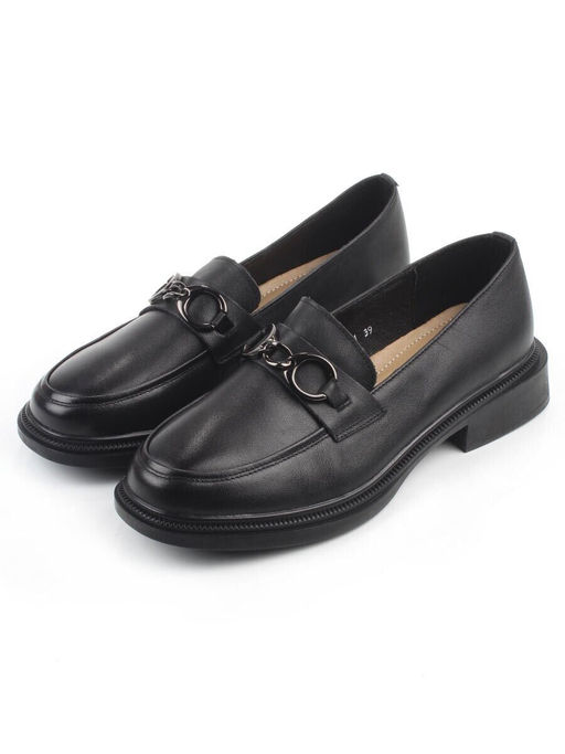 06-DYL122-1 BLACK Туфли женские (натуральная кожа)