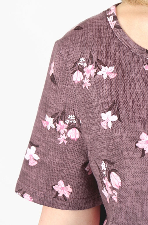 Платье Альбина Х-480 (48-62) кулирка. Цвет в ассортименте - Лотос фото 4