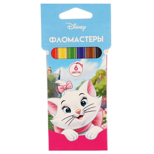 Фломастеры Кошечка Мари, 6 цветов, вентилируемый колпачок - Disney фото 10