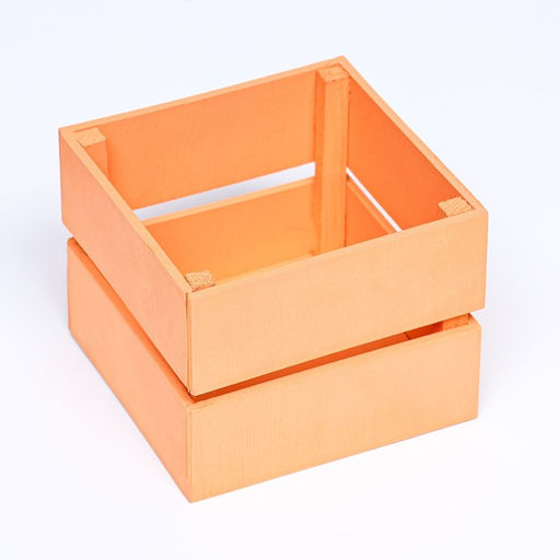 Кашпо деревянное, двухреечное, персик, 11 х 10 х 9 см - UPAK LAND фото 2