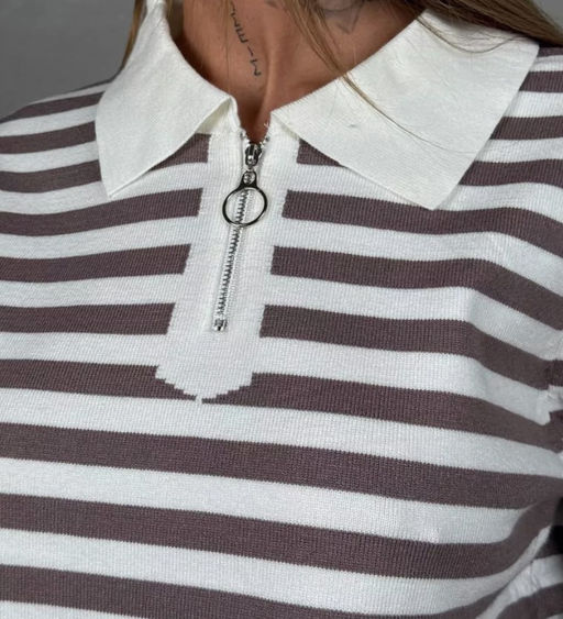 K13195 Костюм тройка: джемпер, брюки, шапка КОРИЧНЕВЫЙ