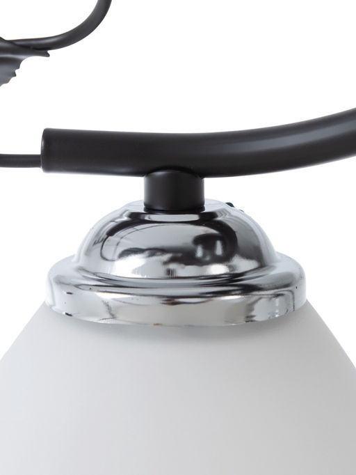 Люстра 20137/5, 5хE27, 60Вт, чёрный/белый