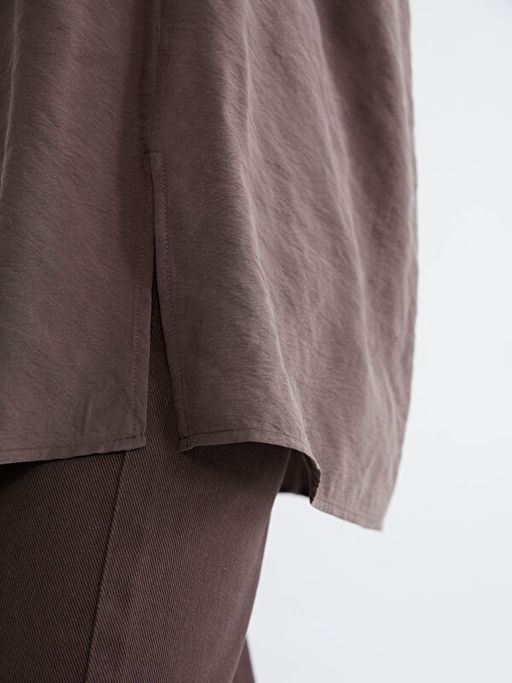 Oversize Modal Kar???ml? Kad?n G?mlek Tunik