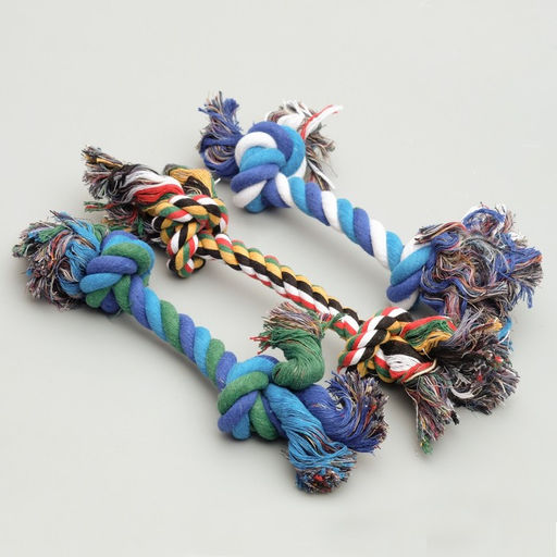 Игрушка канатная 2 узла большая, 100 г, микс цветов - Пижон фото 4
