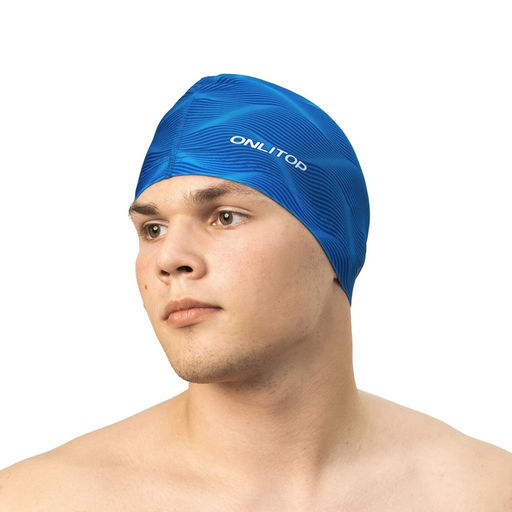 Шапочка для плавания взрослая ONLYTOP Swim, тканевая, обхват 54-60 см