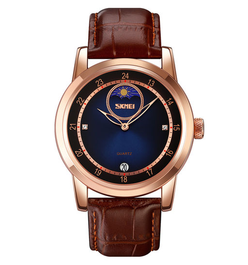 Часы наручные Skmei мужские кварцевые 9300rose-gold-blue