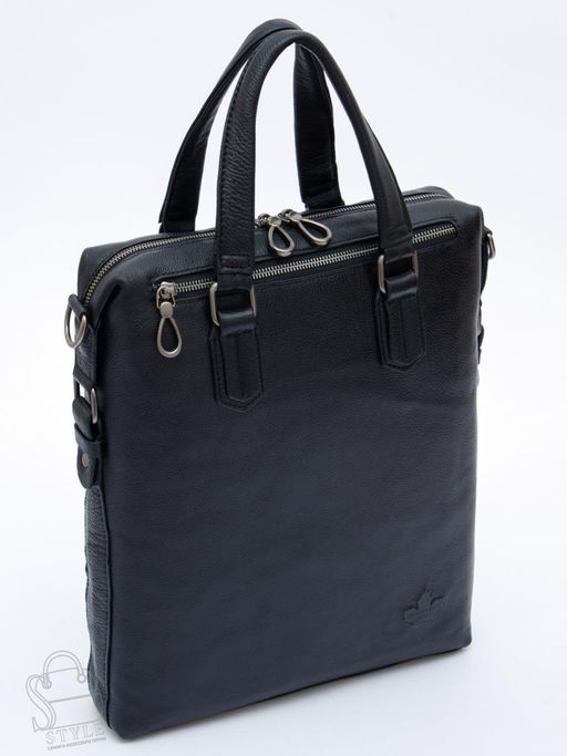 Сумка мужская кожаная 11885Z black  Zinimsk