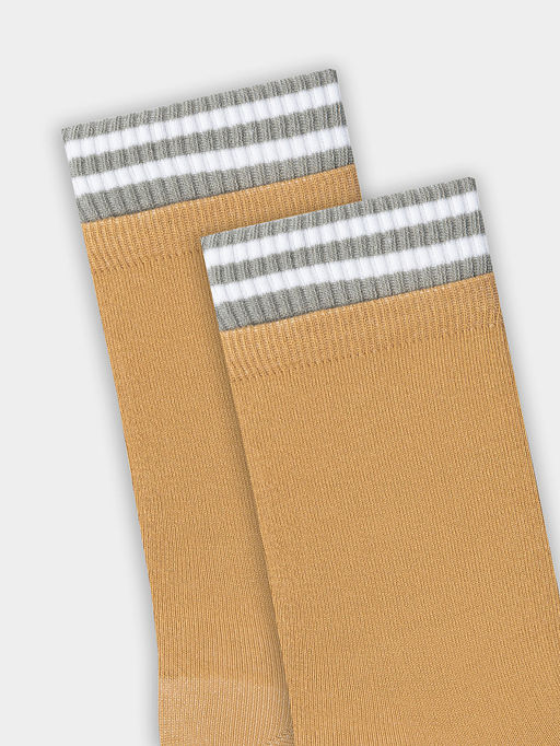 Цена за 5 пар! Носки женские коричневые с рисунком в виде полосок - Mark formelle фото 7