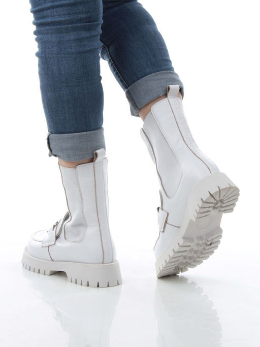 04-YPM5844B WHITE Ботинки зимние женские (натуральная кожа, натуральный мех) - Фабричный китай фото 15