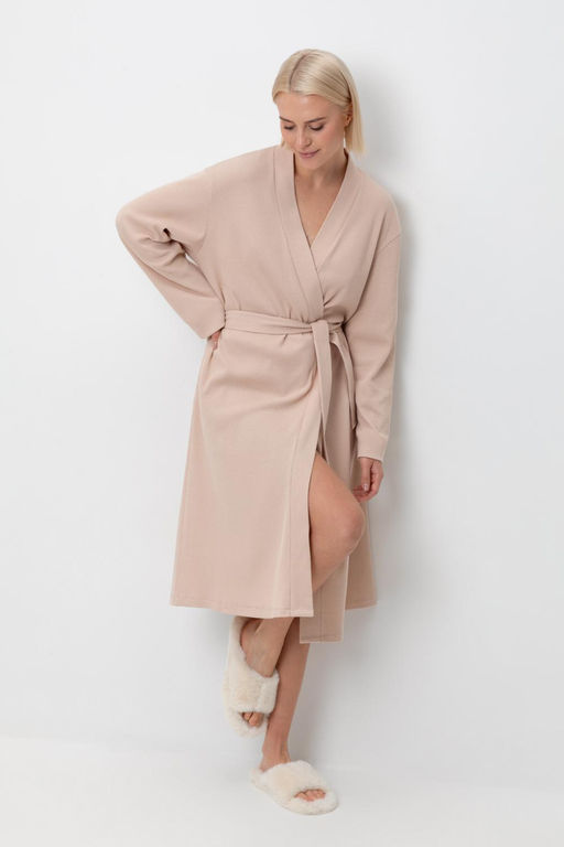 Е 50026/нюдовый беж халат жен