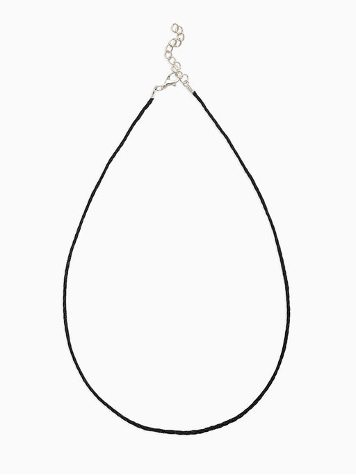 Цена за 10 шт. Шнурок нейлоновый, d=2 мм, канатное плетение, 45 см, чёрный