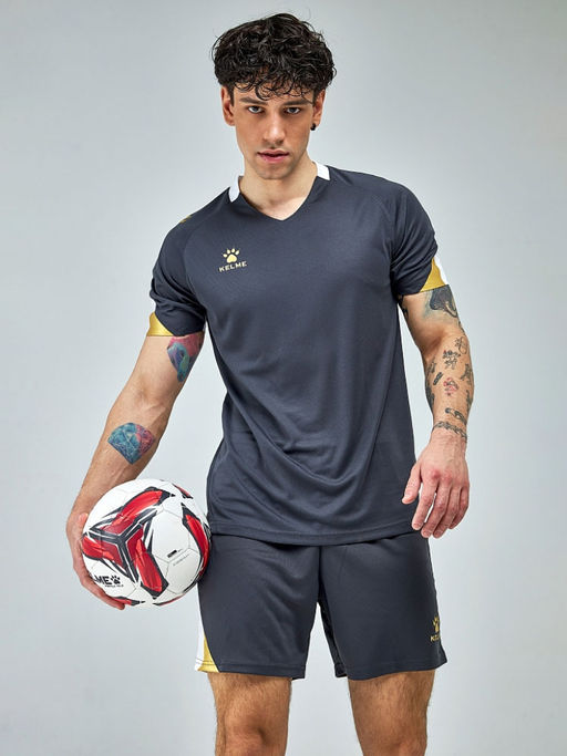 Футбольная форма KELME Short-Sleeved Football Suit Dark Grey