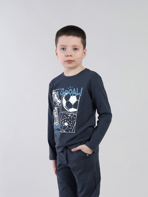 CRB wear / CSKB 64011-48-431 Джемпер для мальчика,темно-серый/Ex.Cherubino  фото 2