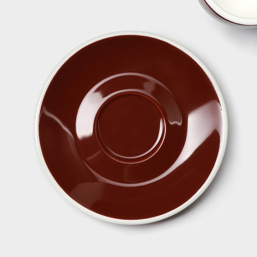 Кофейная пара фарфоровая Magistro Coffee time, 2 предмета: чашка 180 мл, блюдце d=14,5 см, цвет коричневый  фото 4