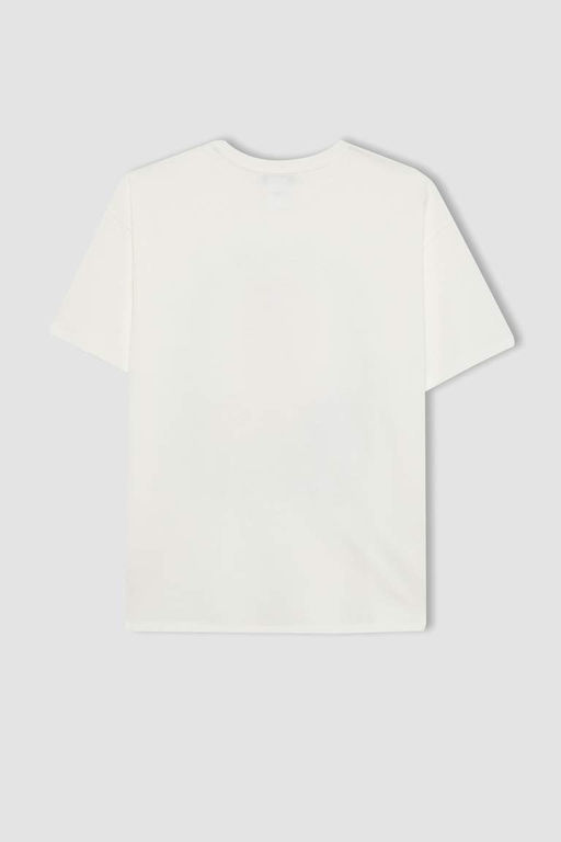 Футболка оверсайз с круглым вырезом и короткими рукавами Cool Tupac Shakur - Defacto фото 8