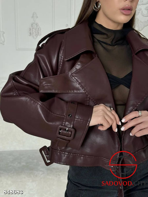 Кожаная женская куртка - Bruno фото 2