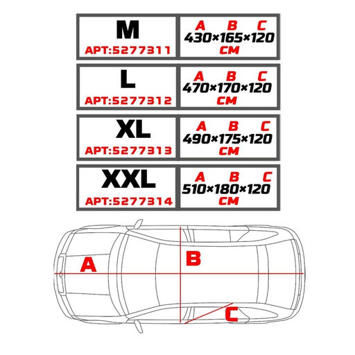 Тент автомобильный CARTAGE, водонепроницаемый, полиэстер, XL, 490180150 см  фото 3