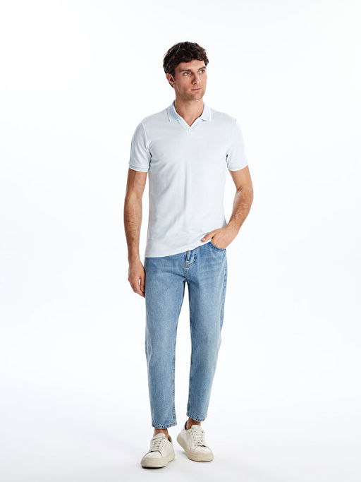 Polo Yaka Merserize G?r?n?ml? Erkek Ti??rt