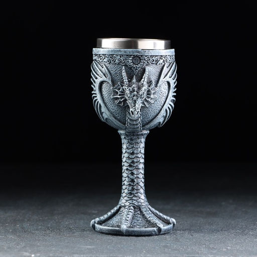 Бокал средневековый «Драконий камень», 200 мл, нержавеющая сталь, серый