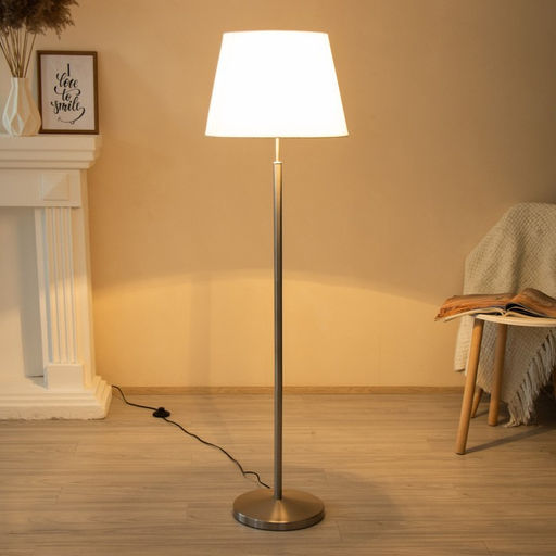 Торшер "Курс" 1х40Вт Е27 сатин 41х41х148см