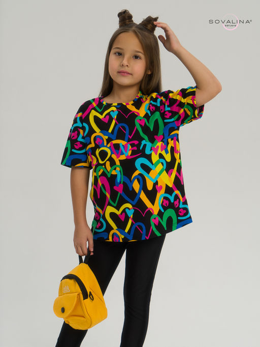 Костюм Мун яркие сердца-черный - Sovalina фото 4