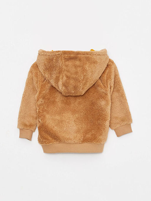 Kap??onlu Uzun Kollu Bask?l? Erkek Bebek Fermuarl? Sweatshirt ve Pantolon 2li Tak?m - Waikiki фото 3