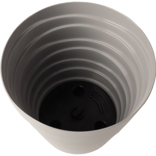 Цена за 2 шт. Кашпо для цветов пластиковое 1,4л d-14,5см "Бархан" Серый жемчуг