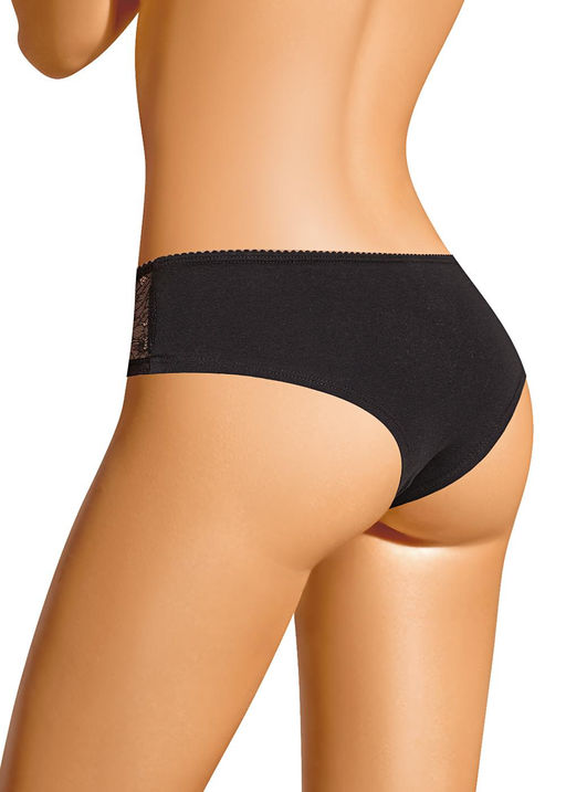 CLE BR1165 Трусы жен. Кружево хлопок чёрный - Clever wear фото 2