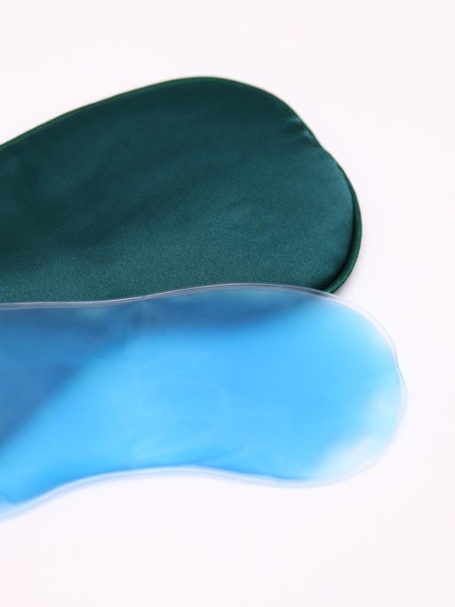 Маска для сна гелевая "Silk dreams", green