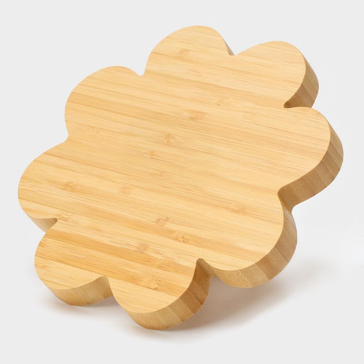 Менажница Доляна «Цветок», 19.5×19.5 см, 4 секции, бамбук