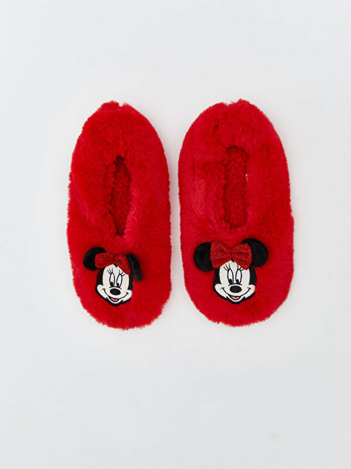 Minnie Mouse Desenli Kayd?rmaz Tabanl? K?z ?ocuk Ev ?orab?