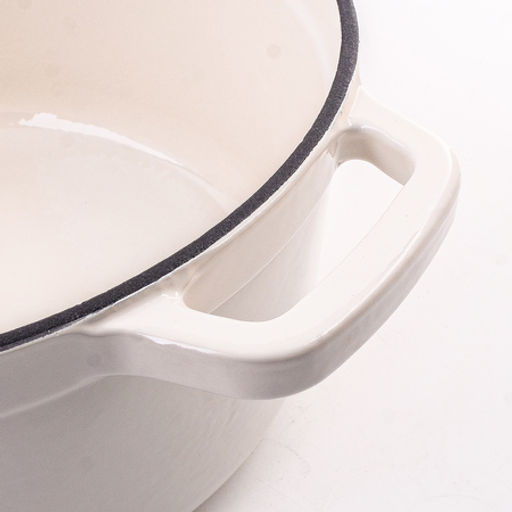 40635 Кастрюля чугун 4,7 л эмаль/покрытие белая MB (х2) - Mayer&boch фото 4