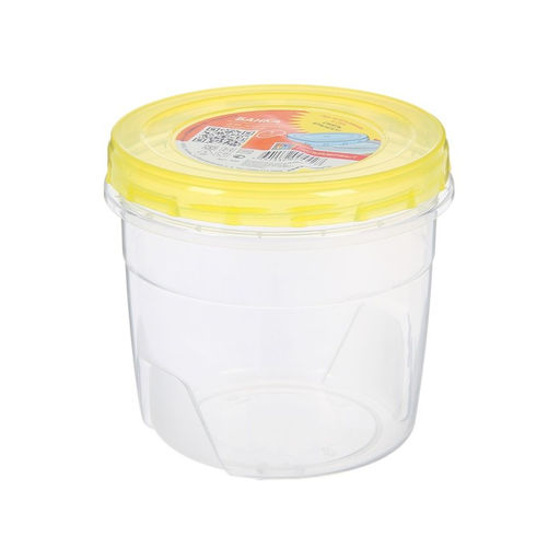 Цена за 2 шт. Банка для хранения продуктов, 1 л, пластик, прозрачная, крышка МИКС