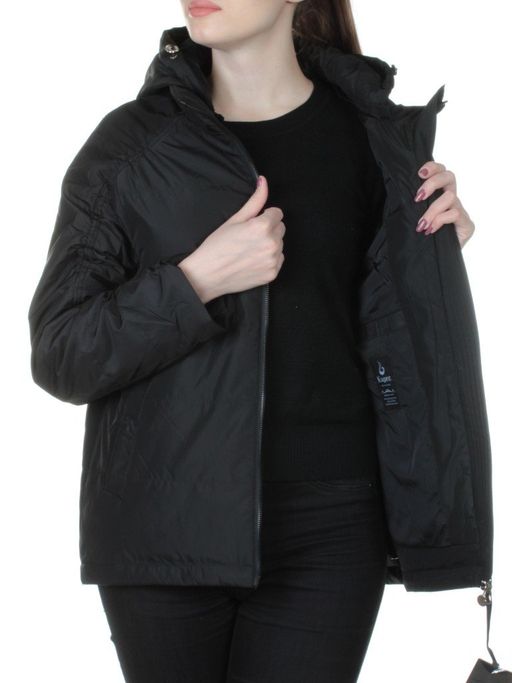 9136 BLACK Куртка демисезонная женская Kapre - Фабричный китай фото 7