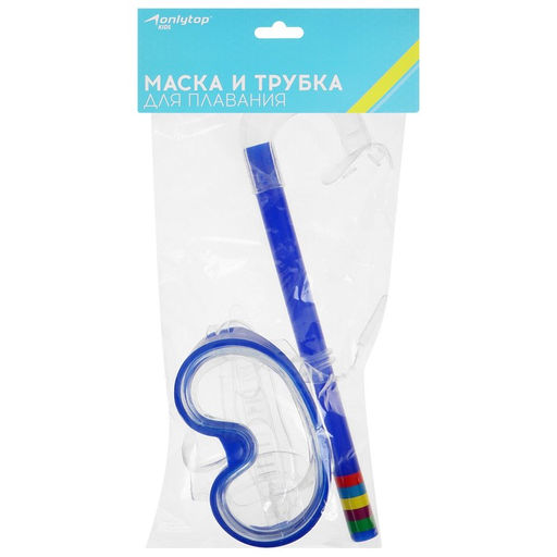 Набор для плавания детский ONLYTOP: маска, трубка, МИКС