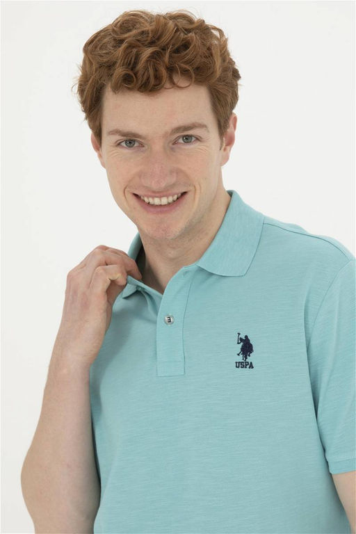 Мужская мятная футболка-поло - U.s. polo assn фото 2