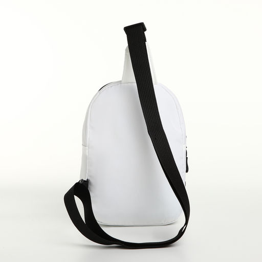 Сумка-слинг на молнии TEXTURA, наружный карман, белая