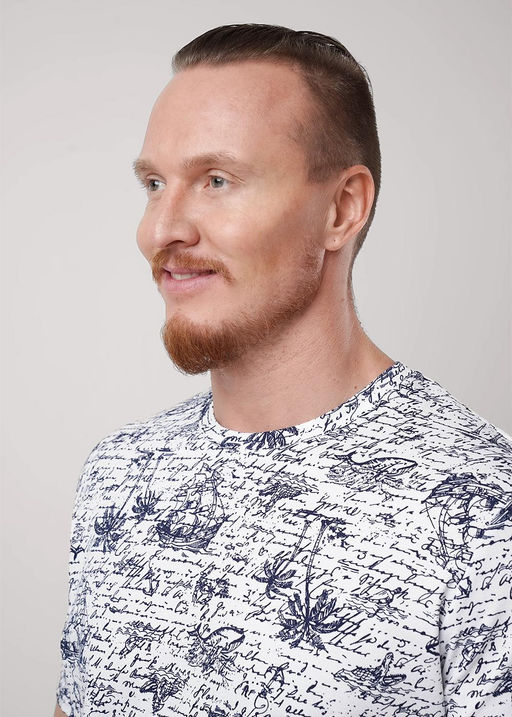 CLE Футболка муж. 552371/01злн_п белый/т.синий - Clever wear фото 4