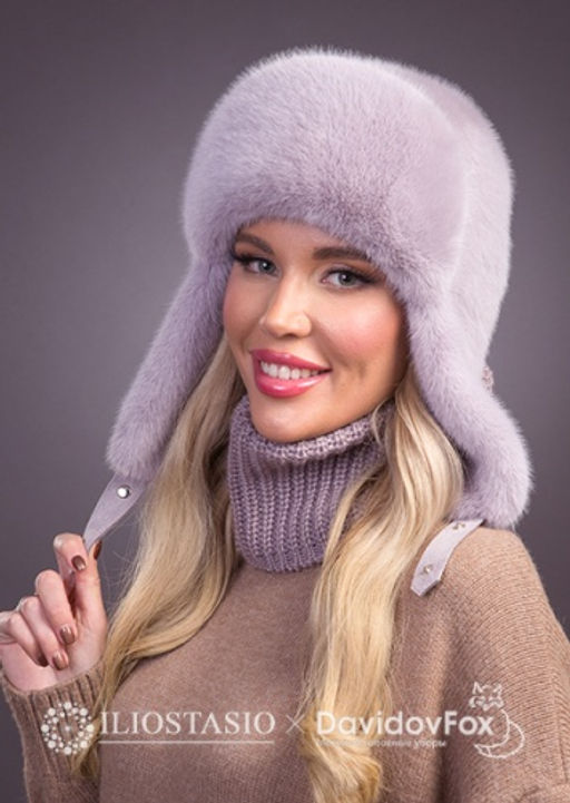 шапка Ушанка экомех четрополох - Davidovfox фото 3