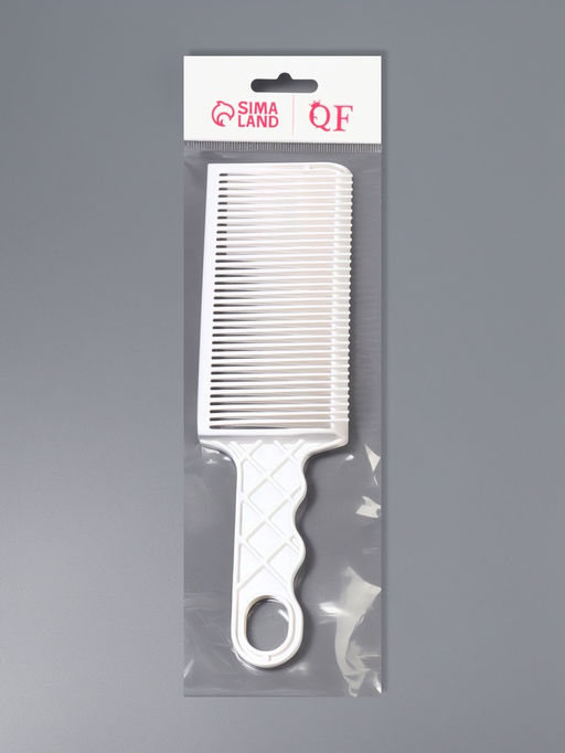 Расчёска для барбера, для стрижки под машинку, 22×6.5×1.5 см, белая