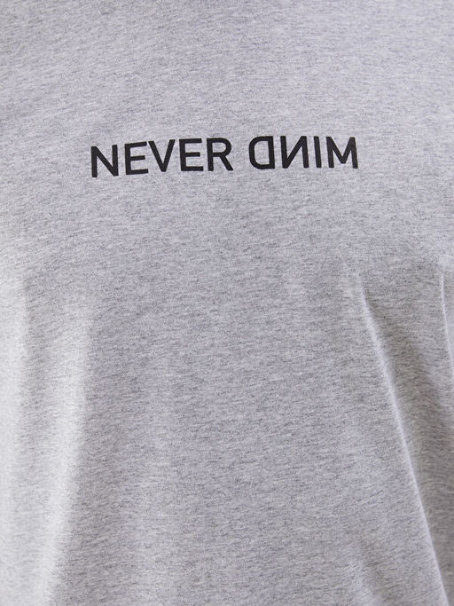 Bisiklet Yaka K?sa Kollu Bask?l? Penye Erkek Ti??rt