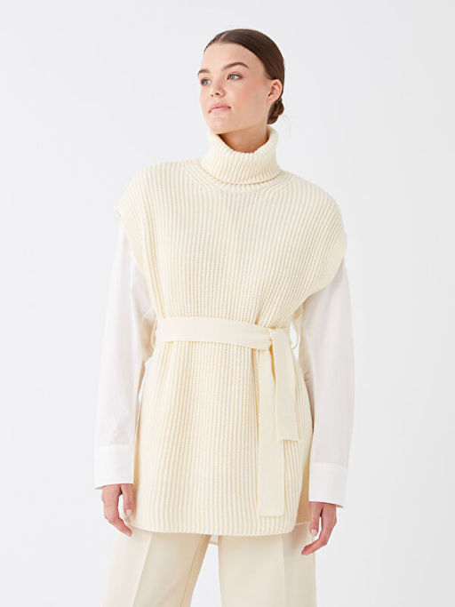 Bal?k?? Yaka D?z Oversize Kad?n Triko S?veter
