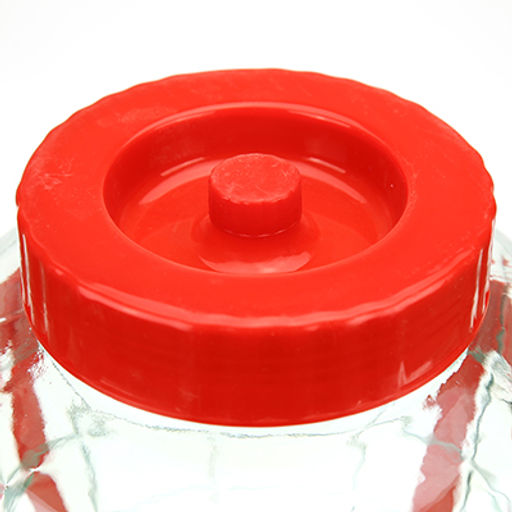 Банка стеклянная с гидрозатвором для солений, вина и брожения, 14л, д27см h36см, пластмассовая крышка твист-офф, опоясана лентой для переноски, д/горловины 15см (Китай) - Домашняя мода фото 2