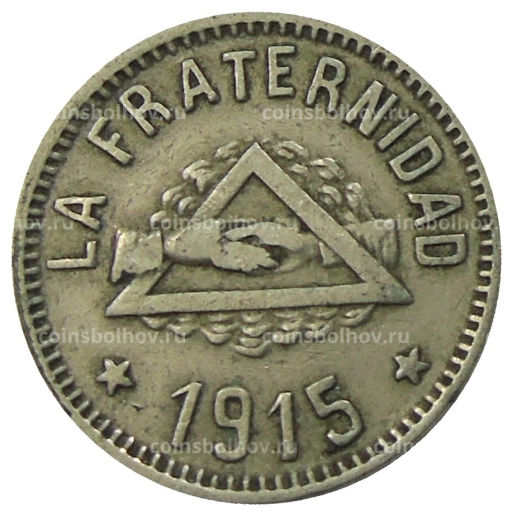 Монета 1 песета 1915 года Испания Барселона