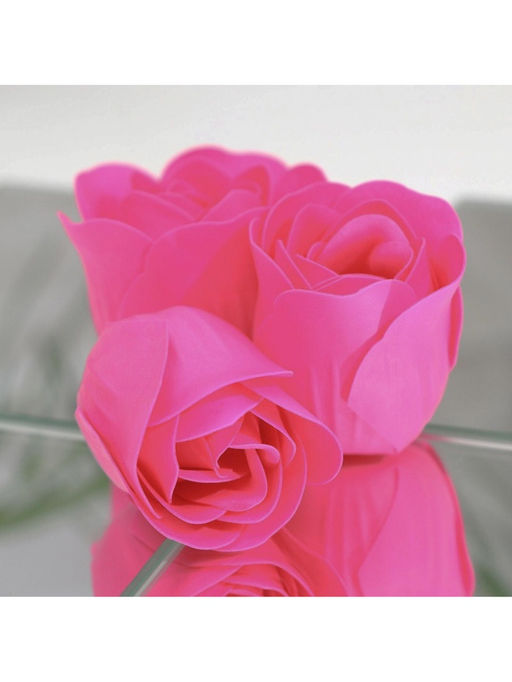 Цена за 2 шт. Мыльные розочки, фуксия, набор 3 шт.